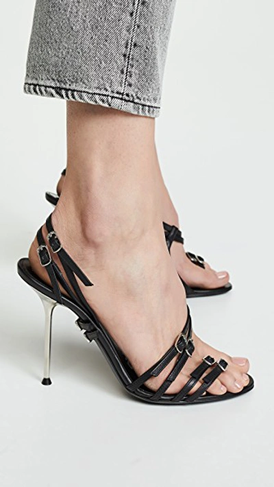 Shop Alexander Wang Kayla High Heel Sandals In Black