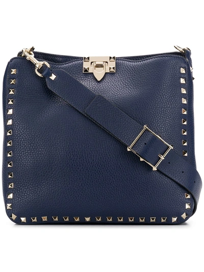 Shop Valentino Rockstud Shoulder Bag - Blue