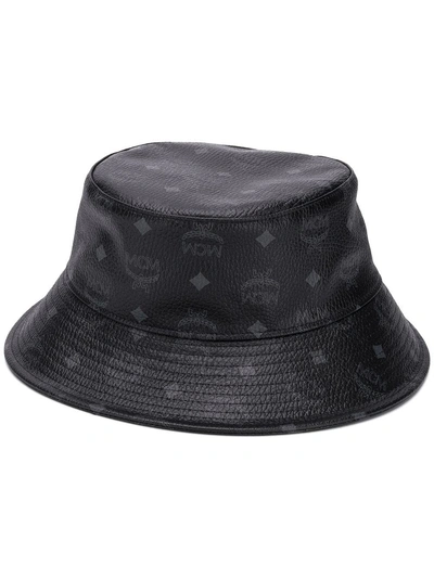 Shop Mcm Logo Print Logo Hat - Black