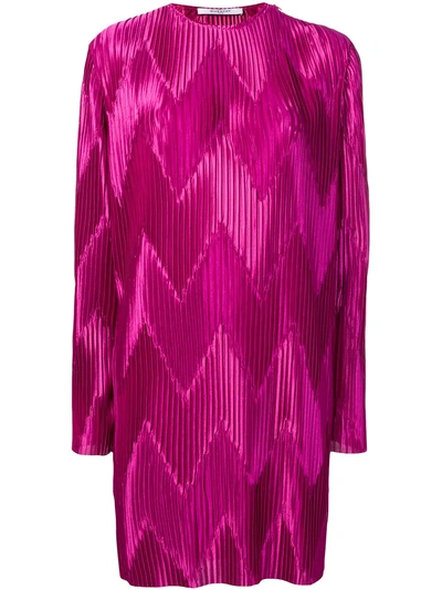 Shop Givenchy Pleated Midi Dress - Purple