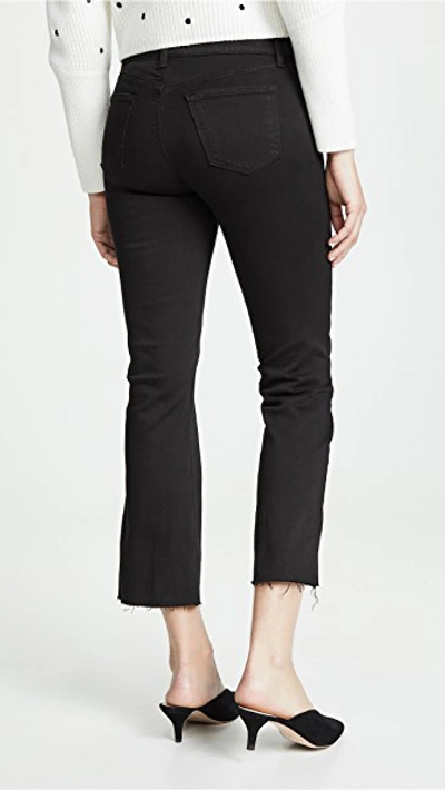 Shop J Brand Selena Crop Boot Cut Jeans In Black Bastille