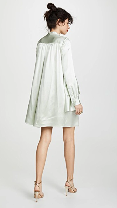 Shop Adam Lippes Tiered Ruffle Dress In Mint