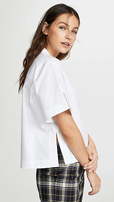 Shop Acne Studios Sasha Poplin Blouse In White