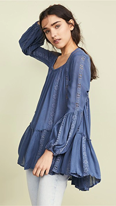 Shop Free People Kiss Kiss Tunic In Navy