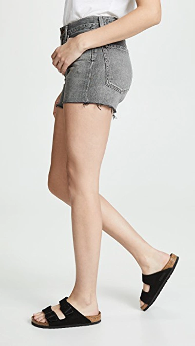 Shop Citizens Of Humanity Kristen High Rise Shorts In Smoke