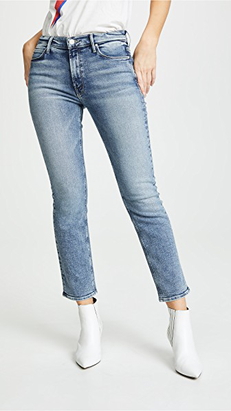 mother the mid rise dazzler ankle jeans