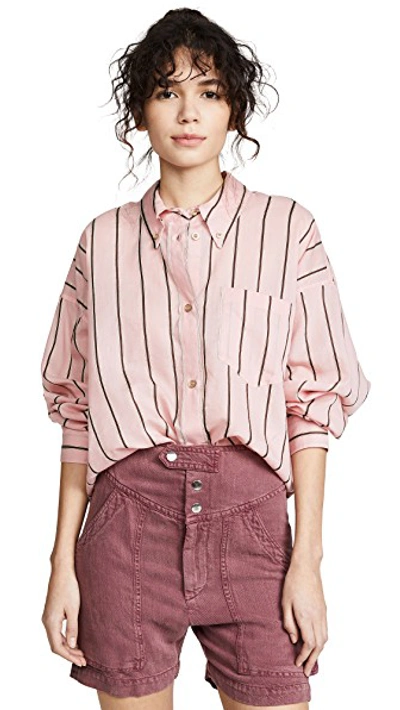 Shop Isabel Marant Étoile Ycao Button Down Shirt In Light Pink