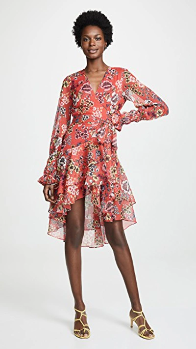 Shop Alexis Sidony Dress In Eden Floral Red