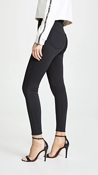 Shop J Brand Alana High Rise Skinny Pants In Black