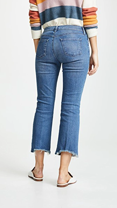 Shop J Brand Selena Mid Rise Crop Jeans In Polaris Destruct