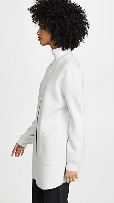 Shop Cupcakes And Cashmere Westlake Sweater Jacket In Heather Ash