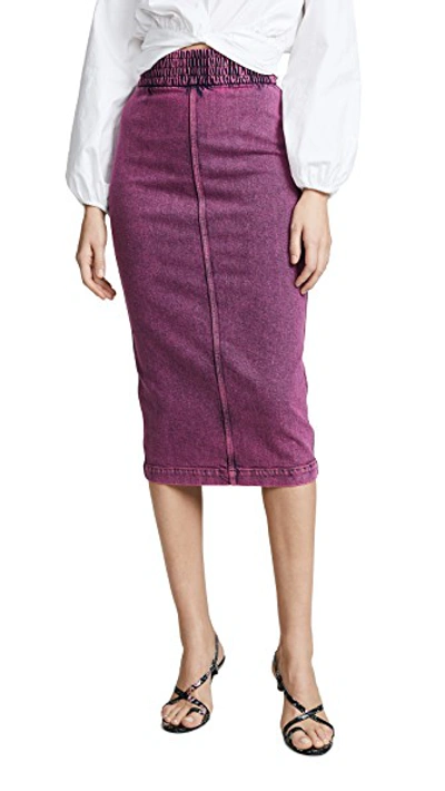 Shop N°21 Denim Midi Skirt In Pink