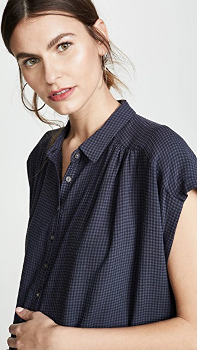 Shop Hatch The Louise Dress In Navy Gingham