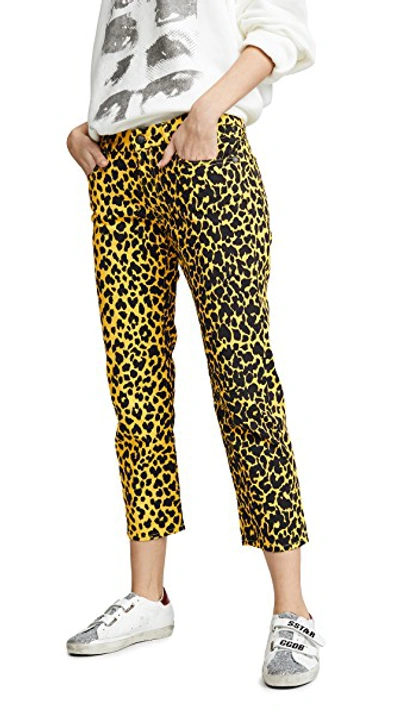 Shop R13 The Joey Jeans In Yellow Leopard