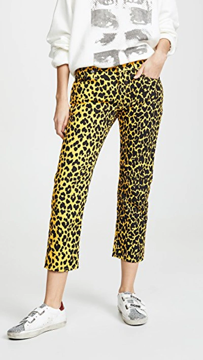 Shop R13 The Joey Jeans In Yellow Leopard