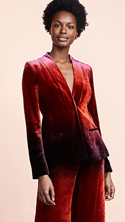 Shop Cushnie Fitted Blazer In Dusk Ombre