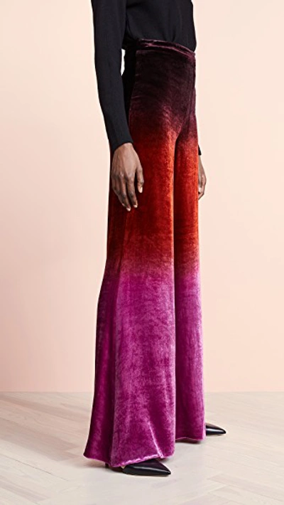 Shop Cushnie High Waisted Wide Leg Pants In Dusk Ombre