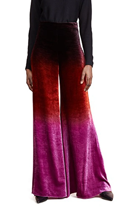 Shop Cushnie High Waisted Wide Leg Pants In Dusk Ombre