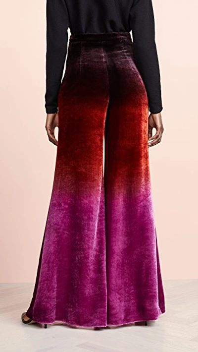 Shop Cushnie High Waisted Wide Leg Pants In Dusk Ombre