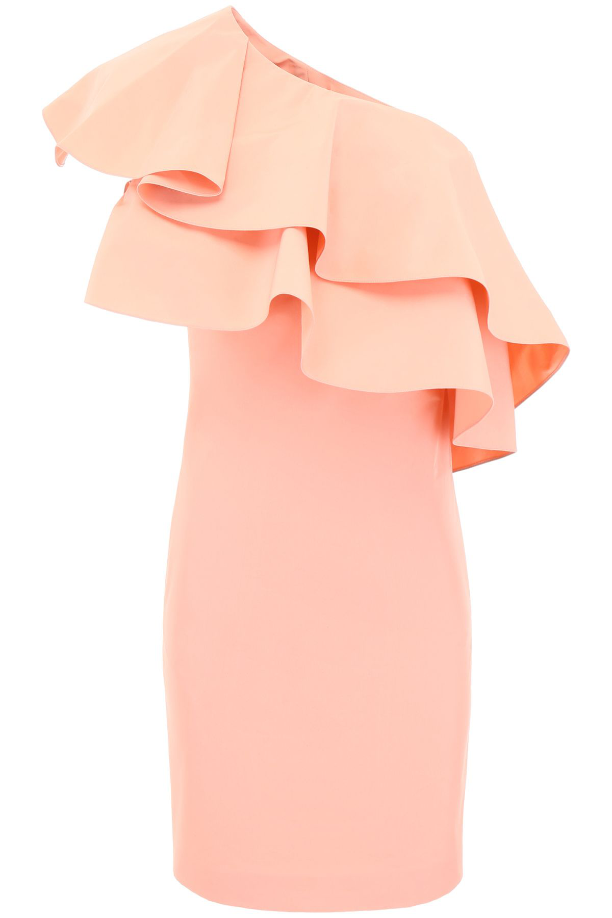 Lanvin Ruffled One-Shoulder Dress In Blush (Pink) | ModeSens