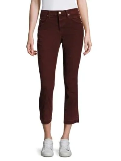 Shop Amo Mid-rise Ankle-length Jeans In Port