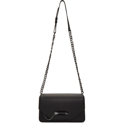 Shop Mackage Black Cortney Shoulder Bag In Black/gunme