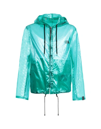 Shop Lanvin Man Jacket Green Size 38 Polyamide, Polyester