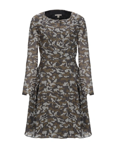Shop Burberry Knee-length Dresses In Military Green