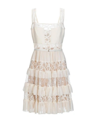 Shop Elie Saab Short Dress In Beige