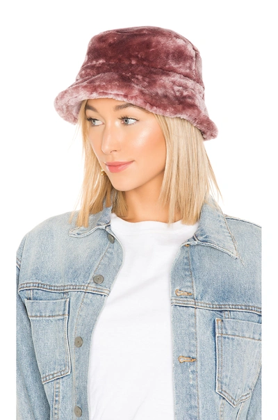 Shop Brixton Hardy Faux Fur Bucket Hat In Violet