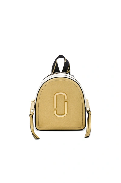 Shop Marc Jacobs Mini Pack Shot Backpack In Metallic Gold. In Gold Multi