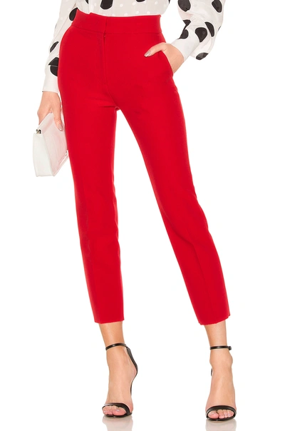Shop Msgm Trouser In Red