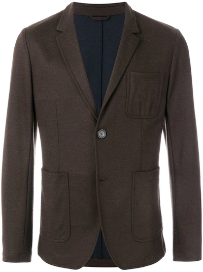 Shop Ami Alexandre Mattiussi Unlined Soft Two Buttons Jacket In Brown