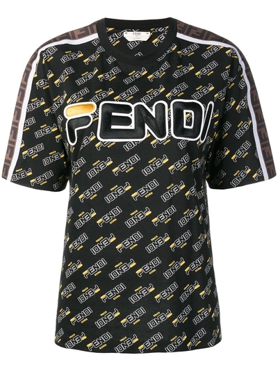 Shop Fendi Logo Short-sleeve T-shirt - White
