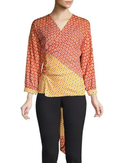 Shop Stine Goya Una Colorblocked Daisy Wrap Top