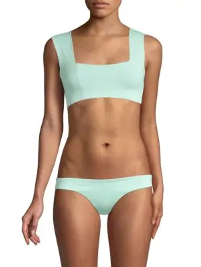 Shop L*space Parker Bikini Top In Light Turquoise
