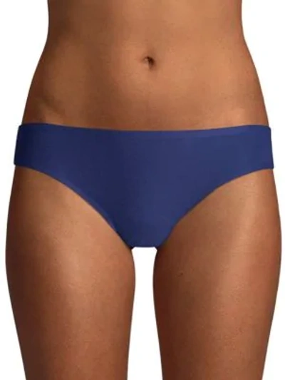 Shop Chantelle Soft Stretch Seamless Low Rise Bikini Briefs In Indigo Blue
