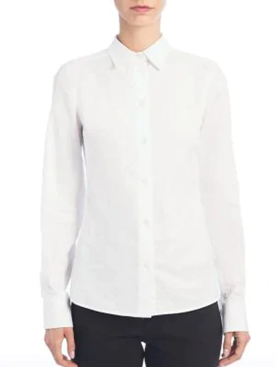 Shop Dolce & Gabbana Straight Cotton Shirt In White