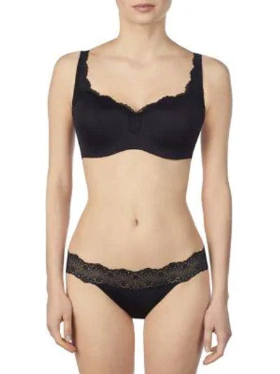 Shop Le Mystere Women's Dream Lace Tisha Full-figure Contour Bra In Black