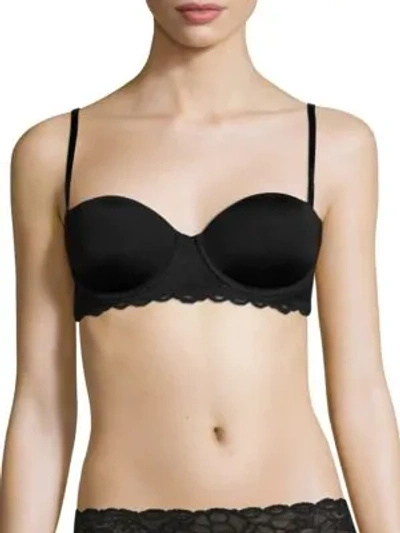 Shop Calvin Klein Underwear Seductive Comfort With Lace Strapless Lift Multiway In Black