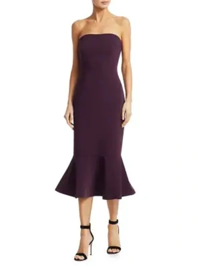 Shop Cinq À Sept Women's Luna Strapless Dress In Plum