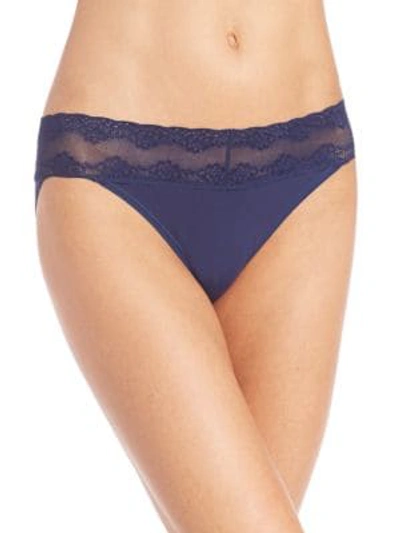 Shop Natori Bliss Perfection One-size V-kini In Midnight