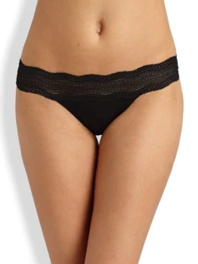 Shop Cosabella Women's Dolce Lace Thong In Black