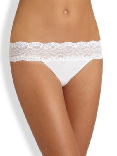 Shop Cosabella Dolce Lace Thong In White