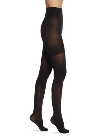 Shop Spanx Women's Luxe Leg Tights In Very Black