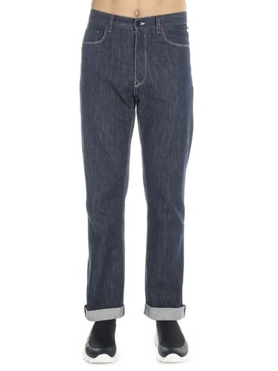 Shop Fendi Fix Jeans In Blue