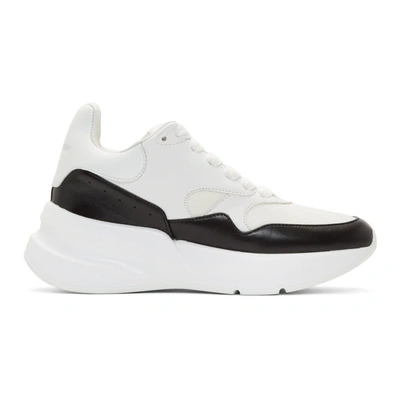 Shop Alexander Mcqueen Black And White Oversized Sneakers In 9034 Wh/bl