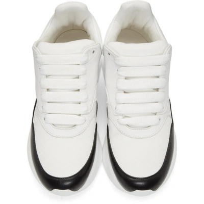 Shop Alexander Mcqueen Black And White Oversized Sneakers In 9034 Wh/bl