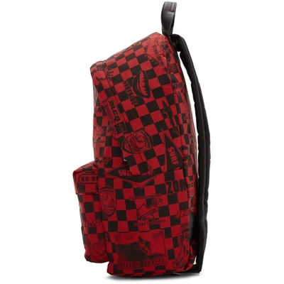 Shop Mcq By Alexander Mcqueen Mcq Alexander Mcqueen Red Racer Check Classic Backpack In 6100red