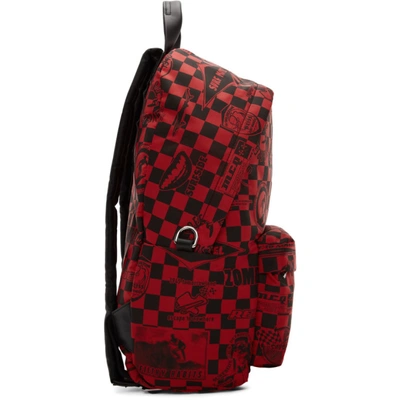 Shop Mcq By Alexander Mcqueen Mcq Alexander Mcqueen Red Racer Check Classic Backpack In 6100red